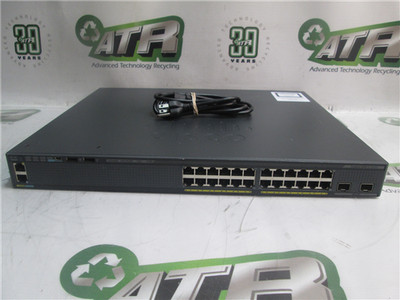 Cisco Catalyst 2960X-24PD-L 24 Port Gigabit PoE Switch with 2 SFP Ports