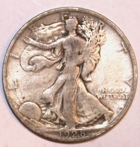 1928-S Walking Liberty Half Dollar - Fine - Dark - #1206E
