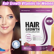 Hair Growth Accelerator Soft Chews, Hair Growth Vitamins for Women