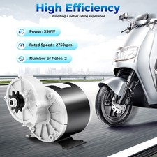 24V 350W Electric Motor W/ Gear 9 Teeth Sprocket 24V 350W MY1016Z 2 Poles Motor