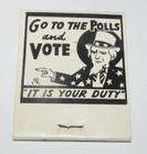 Vintage Matchbook Front Strike Unstruck Adams County PA Commissioner Uncle Sam — photo 2