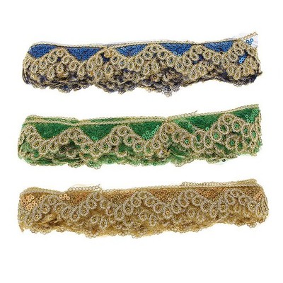 10 Yards Spangle Beaded Lace  für crafts Ornamente Verzierungen  45mm