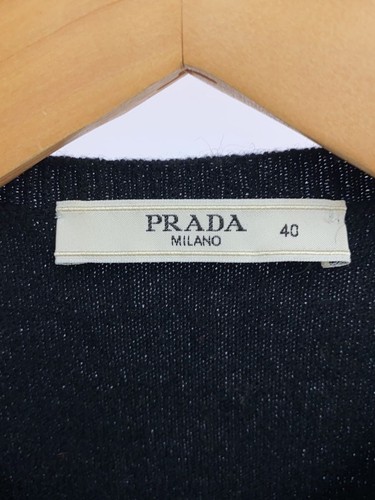 PRADA Strickjacke (dünn) 40 Kaschmir schwarz gebraucht - Bild 3 von 6