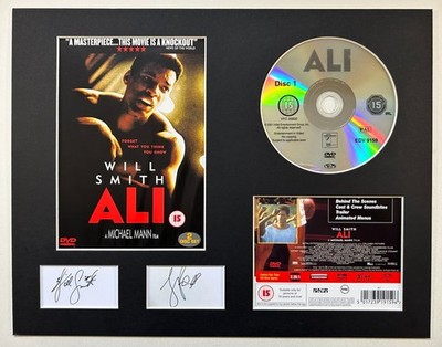 ALI - Signierter Nachdruck - WILL SMITH - JAMIE FOXX - DVD Film Display
