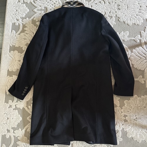 Authentic NEW Black Men BURBERRY HEYSHAM Wool / Cashmere Long Coat 48 US XL XXL - Picture 12 of 14
