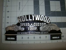 Hollywood Speed And Custom License Plate Topper Plaque Emblem Ornament Sign