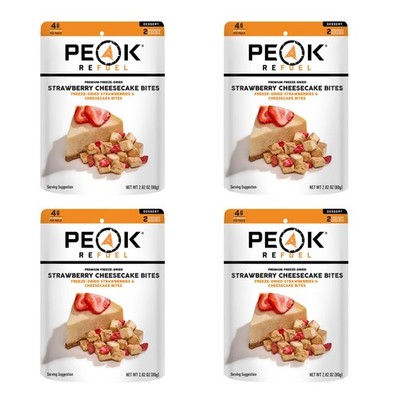 Strawberry Cheesecake Bites 4-Pack | Freeze Dried Backpacking and Camping Foo...