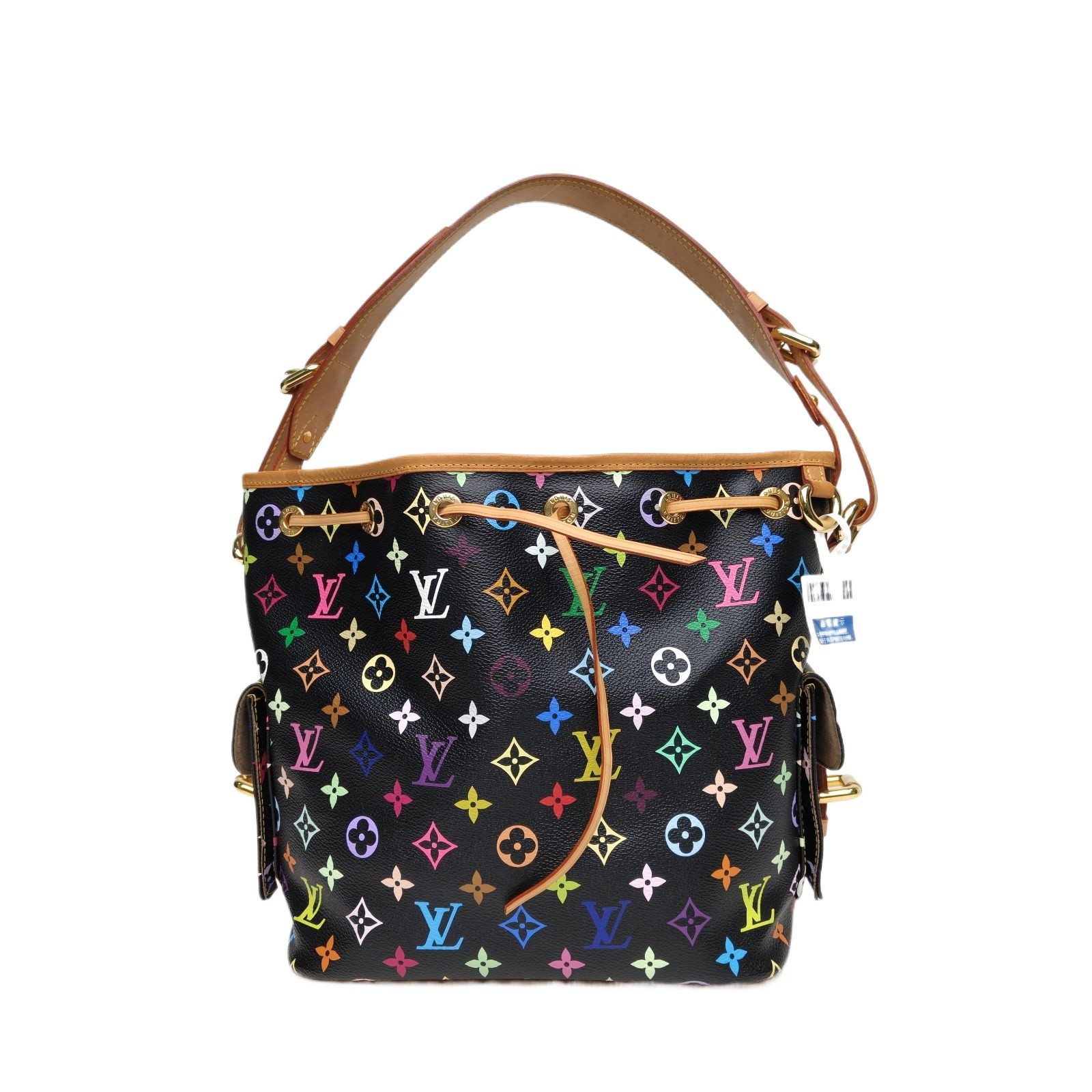 LOUIS VUITTON Vintage Bucket Bag Black Multicolor PVC P216245138
