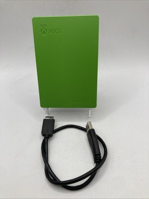 Xbox Seagate 2TB Green Portable External Hard Drive With USB Cable