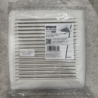 Broan NuTone FGR300 Genuine Bath Fan Replacement Cover Grille White NEW
