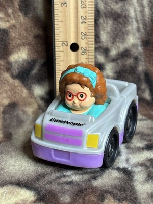 RARE Fisher Price Little People Wheelies 2009 Gray Pickup Truck Maggie