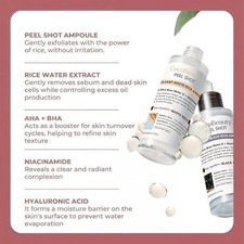 Peel Shot Rice Ampoule Duo, 2PCS Black White Rice Exfoliant, with Black Rice...