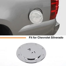Chrome Gas Cap Door Fuel Filter Tank Cover For Chevy Silverado Sierra 1999-2006
