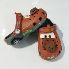 Croc-Style Disney Cars Mater Character Brown Boys Adults Classic Clogs - New