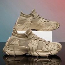 Scarpe Uomo Morbide Coppia Maglia Ventilata Sneakers Suola Spessa Running Tempo Libero Stivali