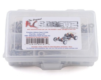RC Screwz Kyosho Ultima 2wd 1/10th Buggy Stainless Steel Screw Kit [RCZKYO197]
