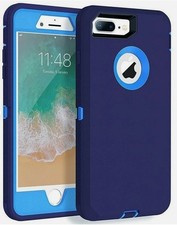 Heavy Duty Shockproof Dual Layer Case for iPhone 7/8/SE, Free Tempered Glass