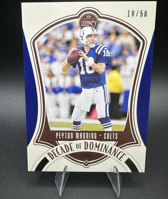 Panini 2021 Legacy Peyton Manning Colts DD-12 Blue /50 Read Description