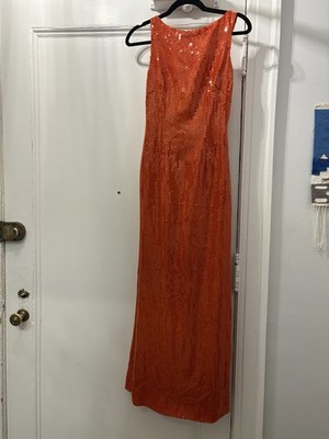 Moschino Cheap and Chic Orange Red sequin Gown