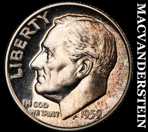 1959 Roosevelt Dime- Silver- Choice Gem Brilliant Uncirculated Luster #J445