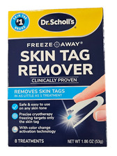 Dr. Scholl's Freeze Away SKIN TAG REMOVER 8 Treatments -- NEW LOOK 