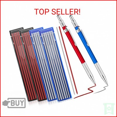 Gersoniel 2 Pcs Welders Pencil with 48 PCS Round Refills Mechanical Pencils Meta