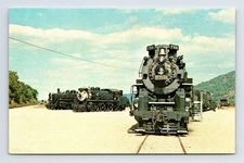 Steamtown USA Nickel Plate Berkshire 759 Locomotives Bellows Falls VT Postcard