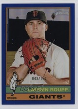 2025 Topps Heritage High Number Chrome Blue Border 43/150 Landen Roupp #574 1sl1