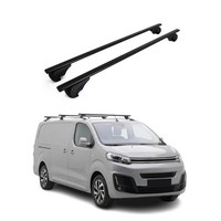 DachträGer GrundträGer FüR Citroen Jumpy 2016-2026 Metall Schwarz 2Tlg