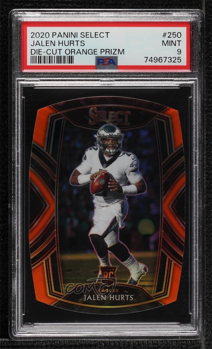 2020 Select Club Level Orange Prizm Die-Cut Jalen Hurts PSA 9 Rookie RC 17fl