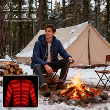 USB-Powered 9-Area Heated Coat - Battery Included Unisex Winter Heating Jacket