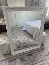 White Painted Shabby Chic Wall Mirror Large