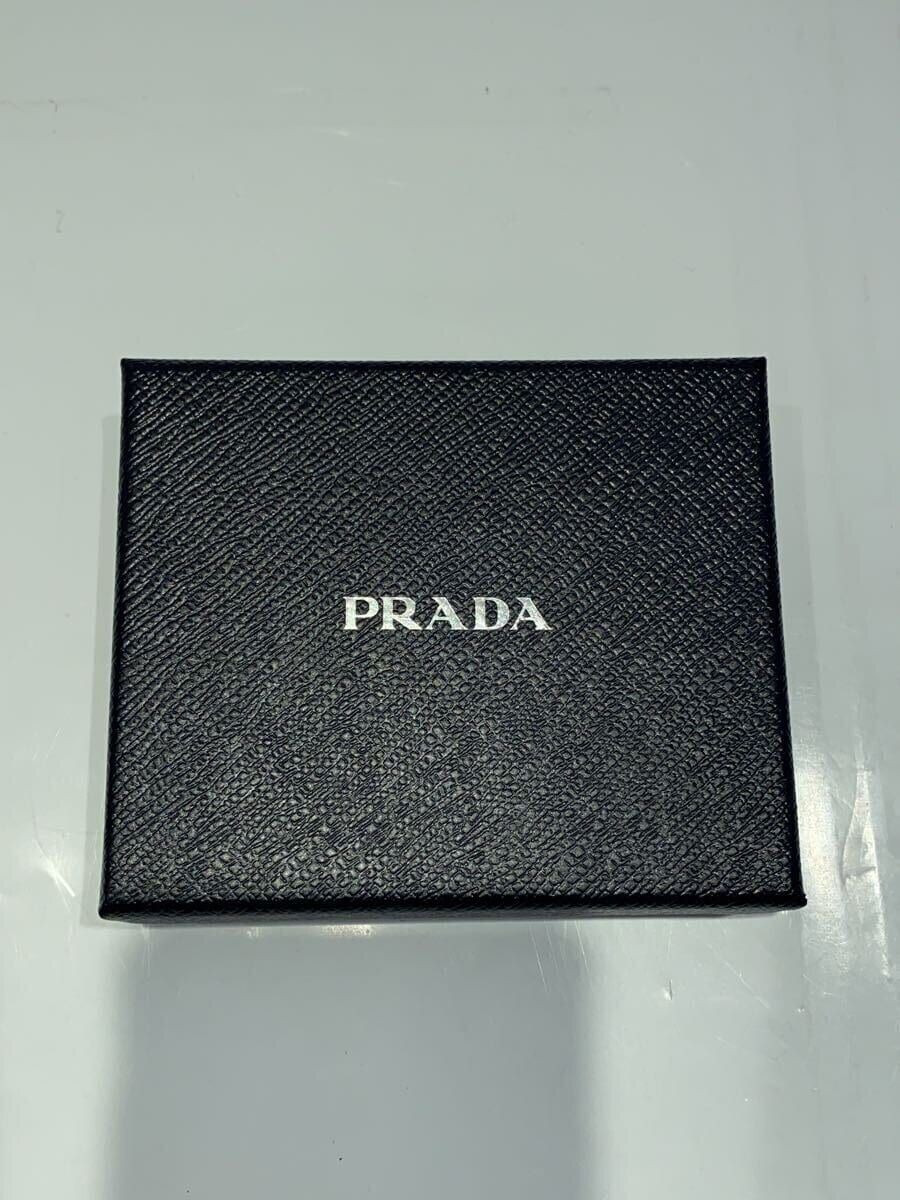 PRADA Folded Wallet Saffiano Triangle Bi-fold Black Mens PRADA Folded Wallet Saffiano Triangle Bi-fold Black Mens
