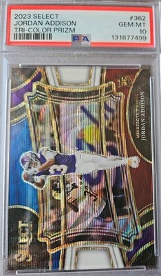 2023 Select - Field Level Jordan Addison  Tri-Color Prizm 03/75 (JERSEY MATCH!)