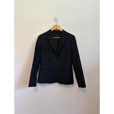 J. Crew Black Super 120s Wool Two-Button Blazer Jacket in Black  Size 6