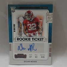 2021 Panini Contenders Rookie Ticket Dylan Moses #299 Wild Card Auto Jaguars. rookie card picture