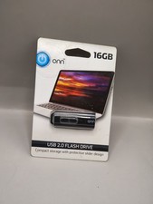 ONN Black 16GB USB 2.0 Flash Drive NEW/SEALED Free Ship