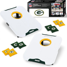 NFL Green Bay Packers Pro Football All-Weather Cornhole Set - Travel Bean Bag To