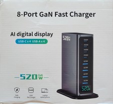 520W USB C Charger Fast GAN Charger Block 8 Multi Port Charging SEE DESCRIPTION