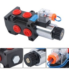 #10 SAE 6 Port 12V DC Hydraulic Solenoid Sele...