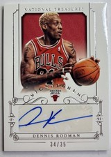 2013  Panini National Treasures - Signatures Dennis Rodman Auto #SI-DO /35 Bulls