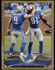 Topps Detroit Lions Stafford & 81 Gold Border Football Trading Card