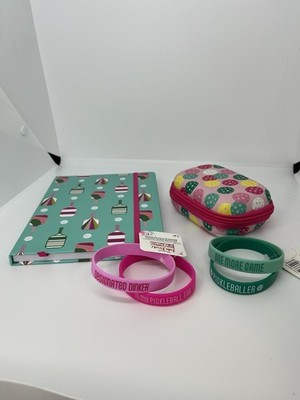 Pickleball Accessory Lot Michaels Fab Finds Journal Zipper Case 4 Wristbands