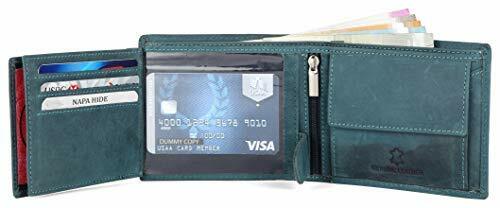 Napa Hide RFID Blocking Genuine Leather Wallet For Men - Compact Blue Wallet, Diwali & Birthday Gift - View #6