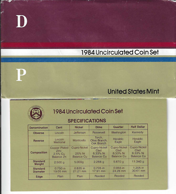 1984 1997 AND 1998 US MINT UNCIRCULATED COIN SET P&D 30 COINS | eBay