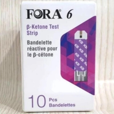 FORA 6 Plus Blood Ketone Test Strips 1 Box(10 Strips)