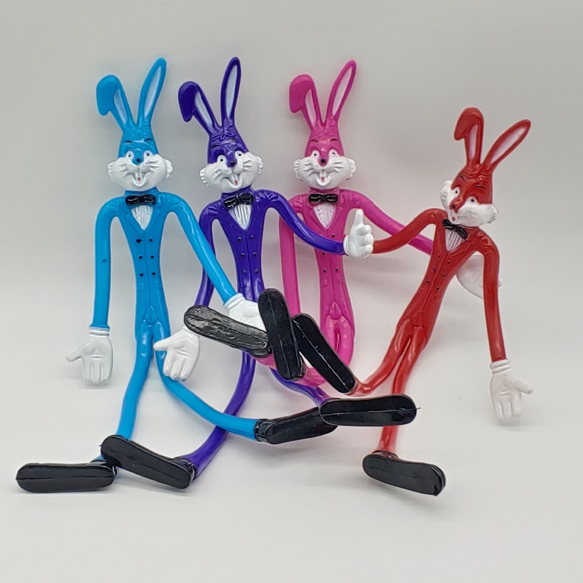 Vintage Bendable Bendy Rubber Rabbit Easter Bunnies 9