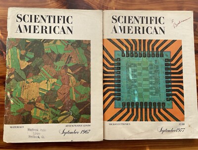 Scientific American Vintage Magazines Sept 1967 Materials 1977 Microelectronics 