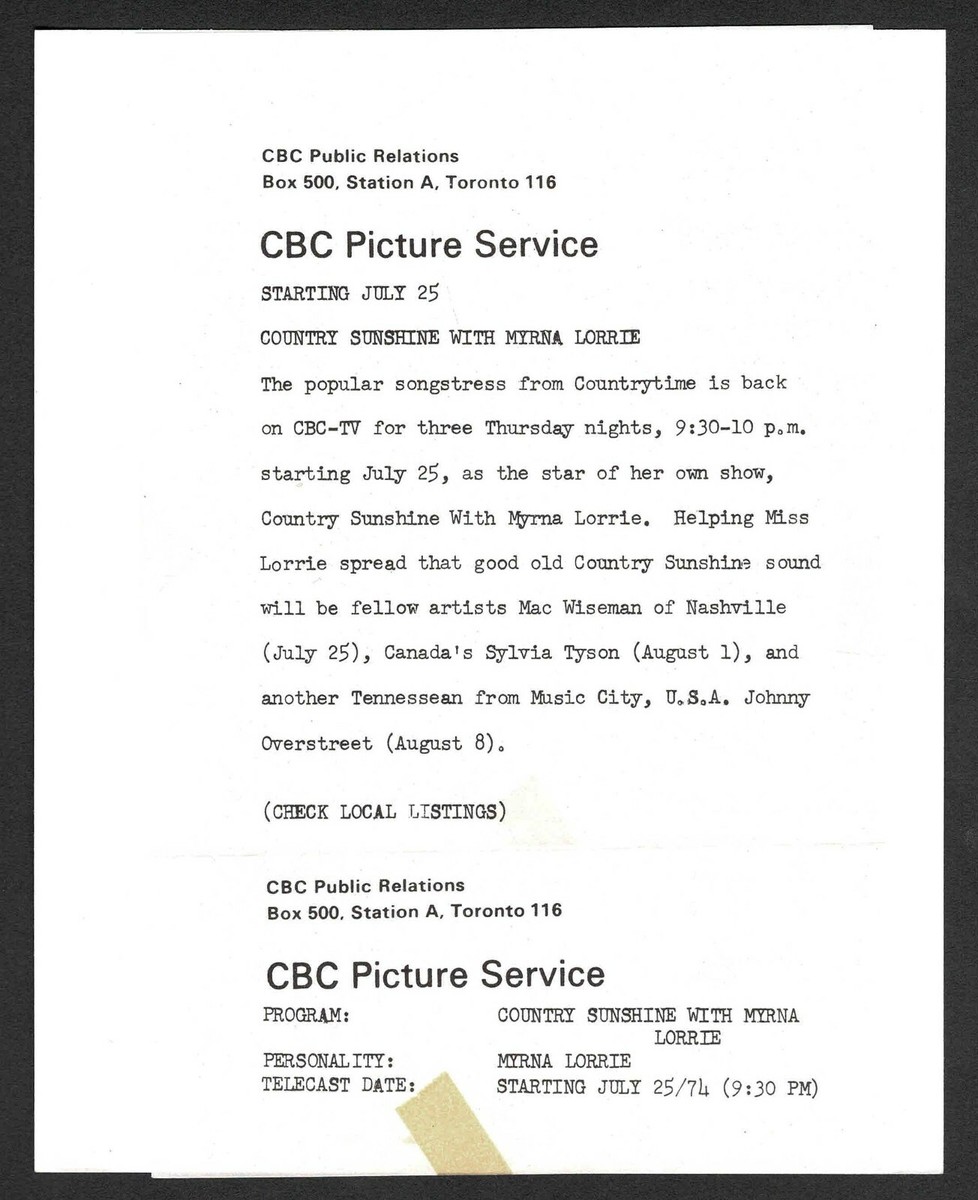 1974 Myrna Lorrie 