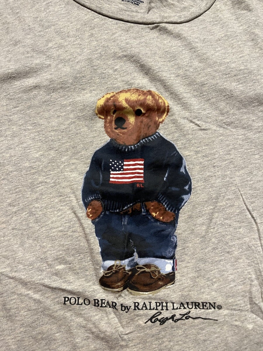 Polo Ralph Lauren Polo Bear American Flag T-Shirt SZ L Limited